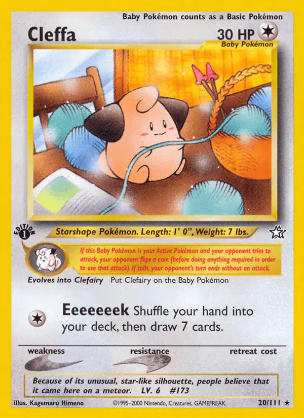Carta Cleffa 20/111 de Neo Genesis