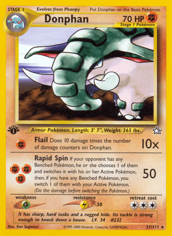 Carta Donphan 21/111 de Neo Genesis
