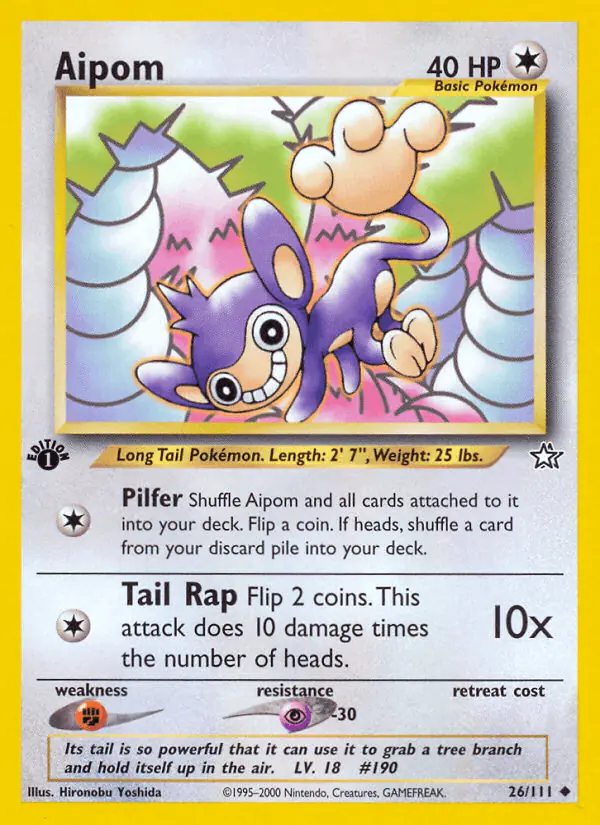 Carta Aipom 26/111 de Neo Genesis