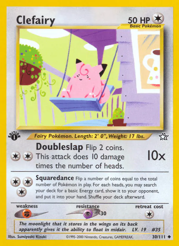 Carta Clefairy 30/111 de Neo Genesis