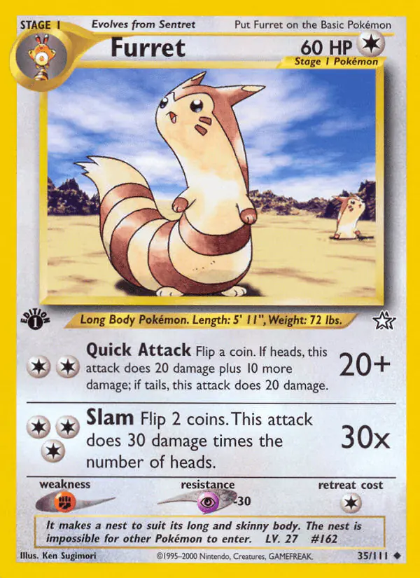 Carta Furret 35/111 de Neo Genesis