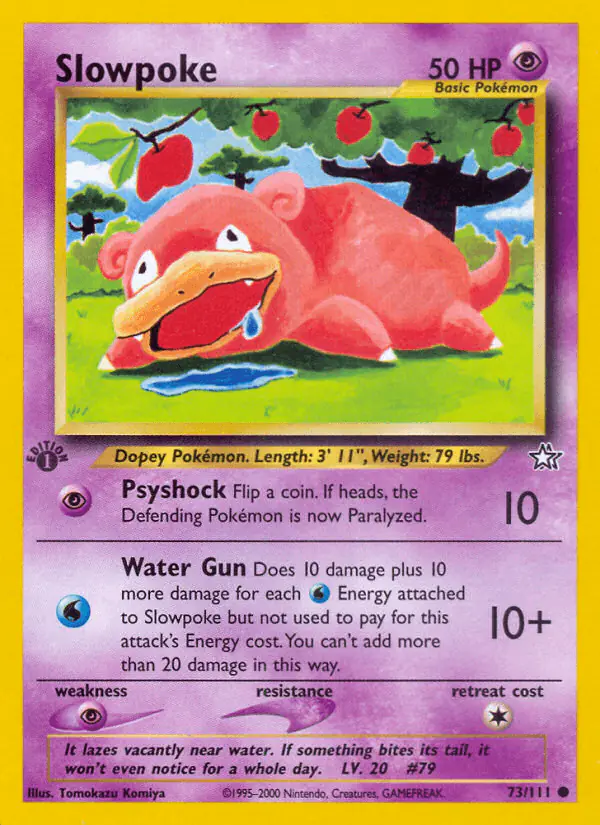 Carta Slowpoke 73/111 de Neo Genesis