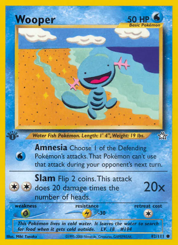 Carta Wooper 82/111 de Neo Genesis