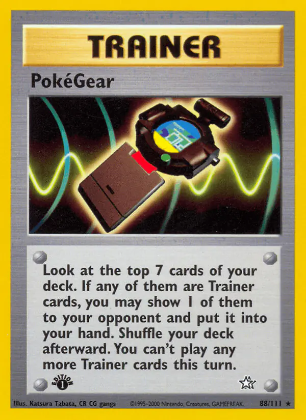 Carta PokéGear 88/111 de Neo Genesis