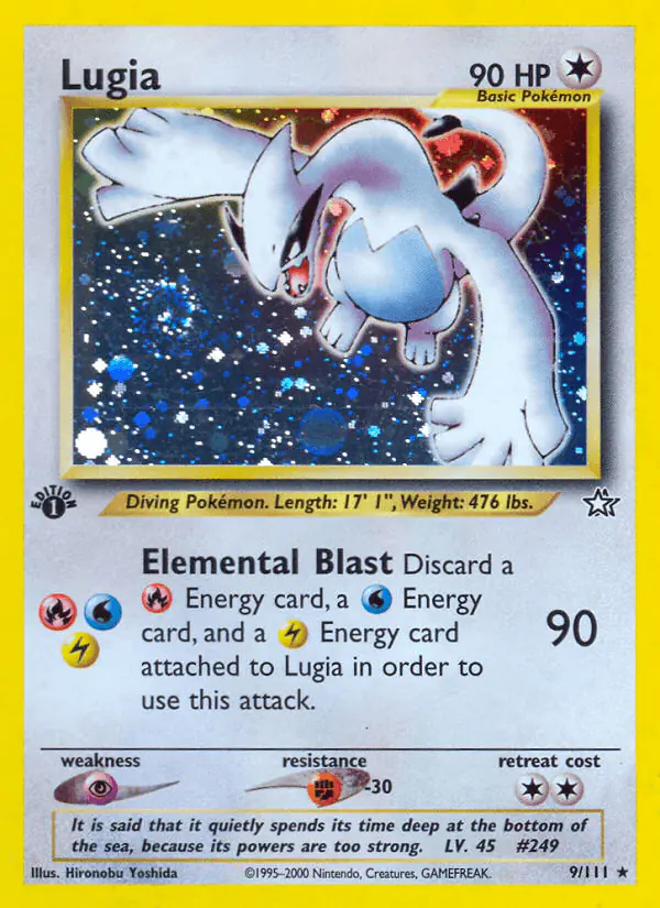 Carta Lugia 9/111 de Neo Genesis