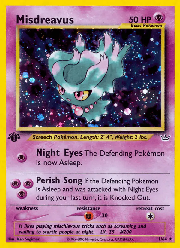 Carta Misdreavus 11/64 de Neo Revelation