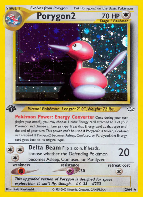 Carta Porygon2 12/64 de Neo Revelation