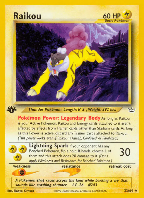 Carta Raikou 22/64 de Neo Revelation
