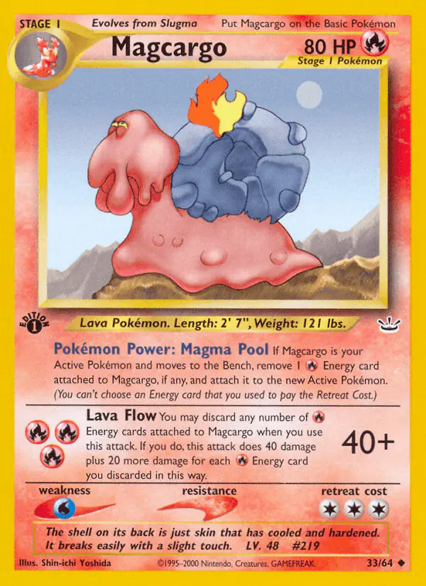 Carta Magcargo 33/64 de Neo Revelation