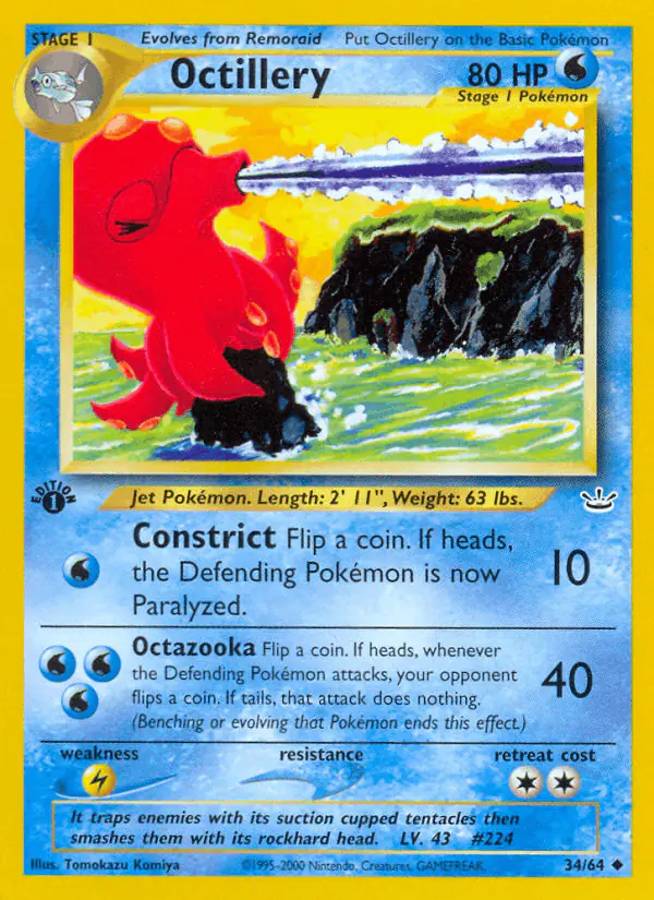Carta Octillery 34/64 de Neo Revelation