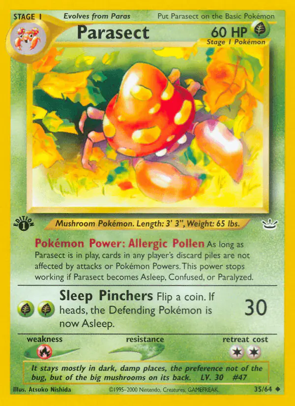 Carta Parasect 35/64 de Neo Revelation