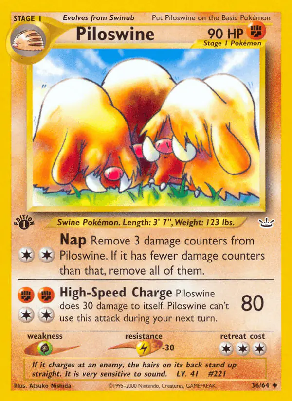 Carta Piloswine 36/64 de Neo Revelation