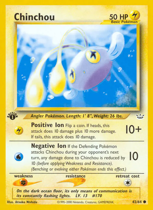 Carta Chinchou 42/64 de Neo Revelation