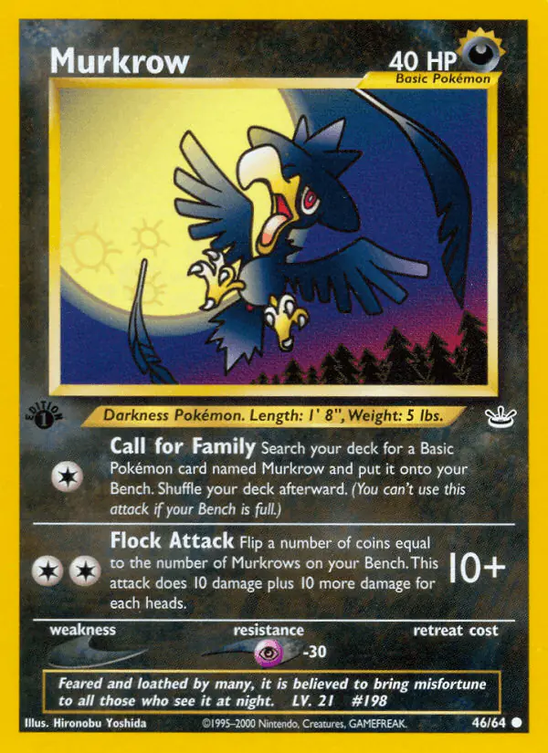 Carta Murkrow 46/64 de Neo Revelation
