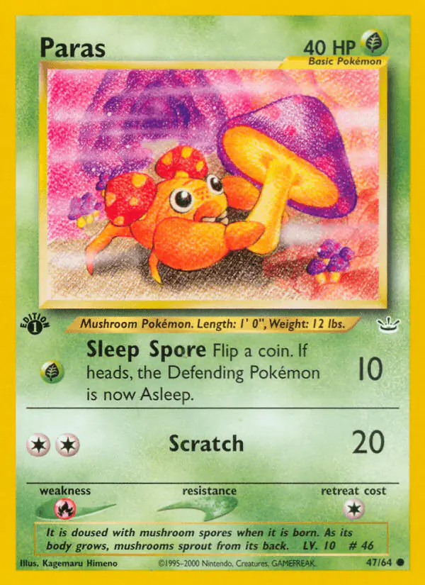 Carta Paras 47/64 de Neo Revelation