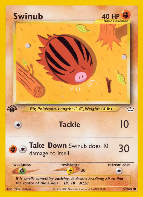 Carta Swinub 57/64 de Neo Revelation