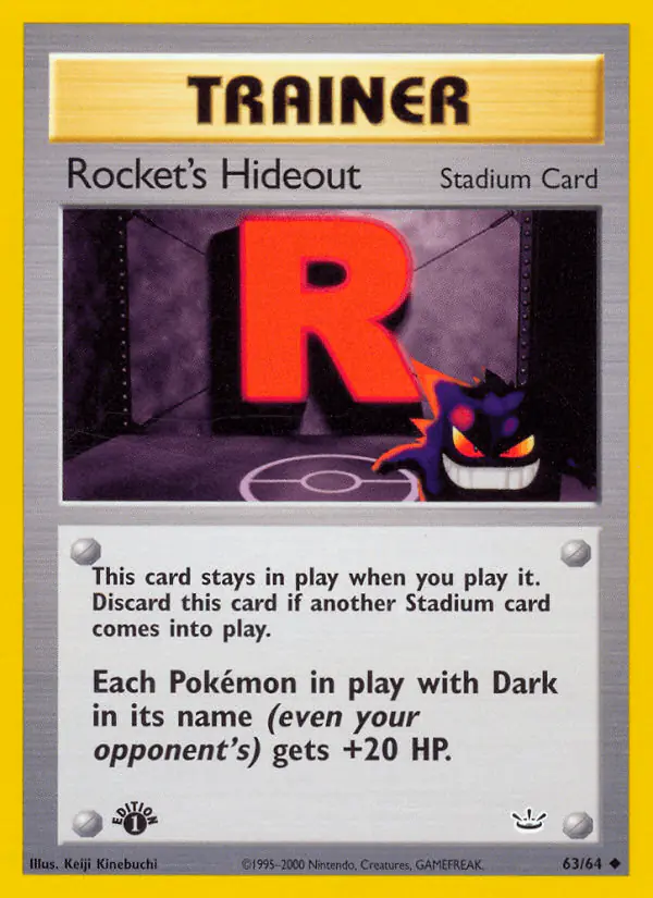 Carta Rocket's Hideout 63/64 de Neo Revelation