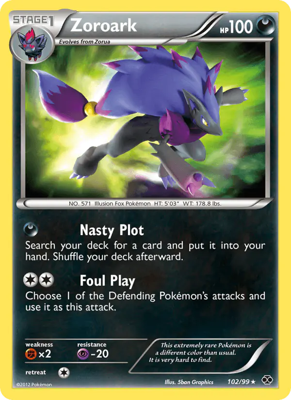 Carta Zoroark 102/99 de Next Destinies