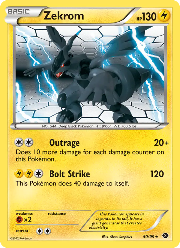 Carta Zekrom 50/99 de Next Destinies