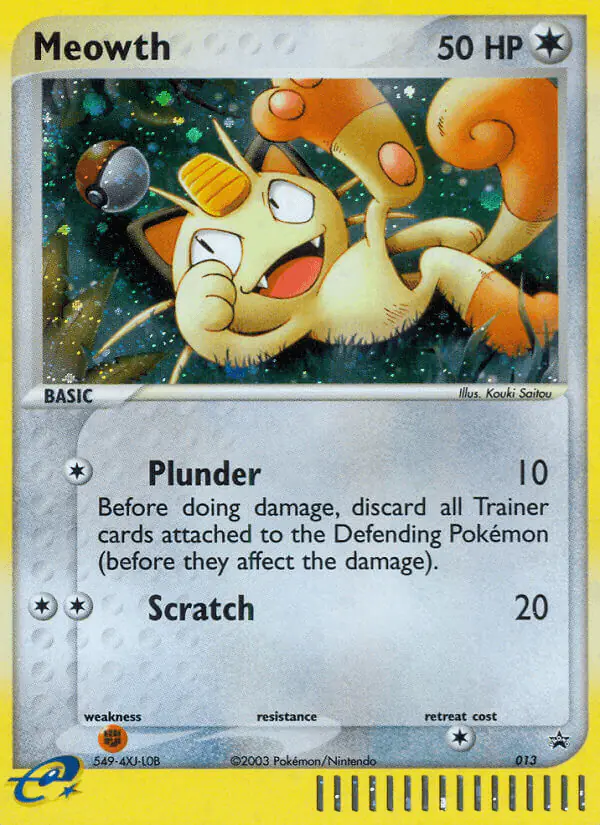 Carta Meowth #13 de Nintendo Black Star Promos