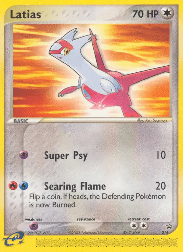 Carta Latias #14 de Nintendo Black Star Promos