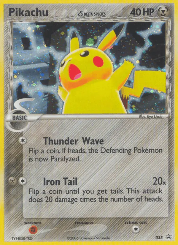 Carta Pikachu δ #35 de Nintendo Black Star Promos