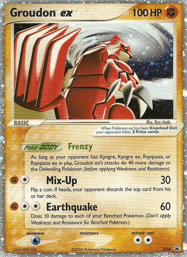 Carta Groudon ex #38 de Nintendo Black Star Promos