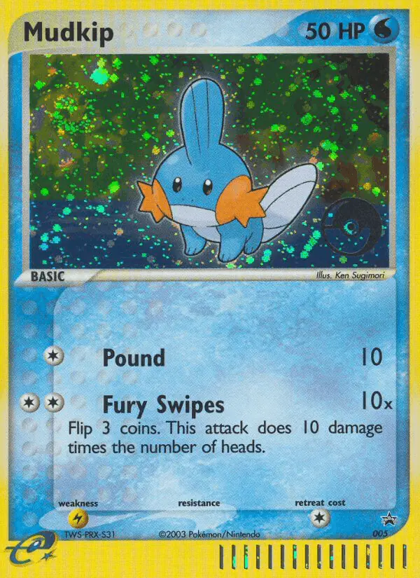 Carta Mudkip #5 de Nintendo Black Star Promos