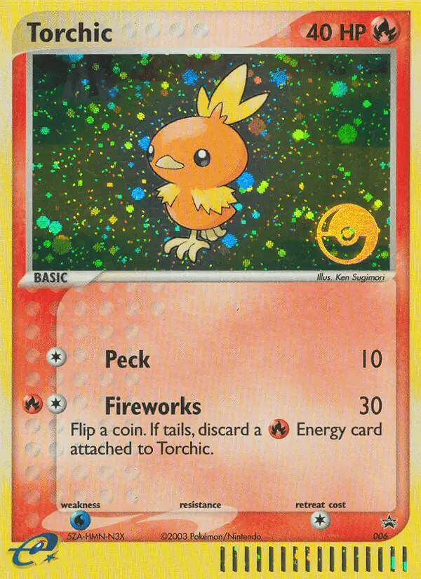 Carta Torchic #6 de Nintendo Black Star Promos