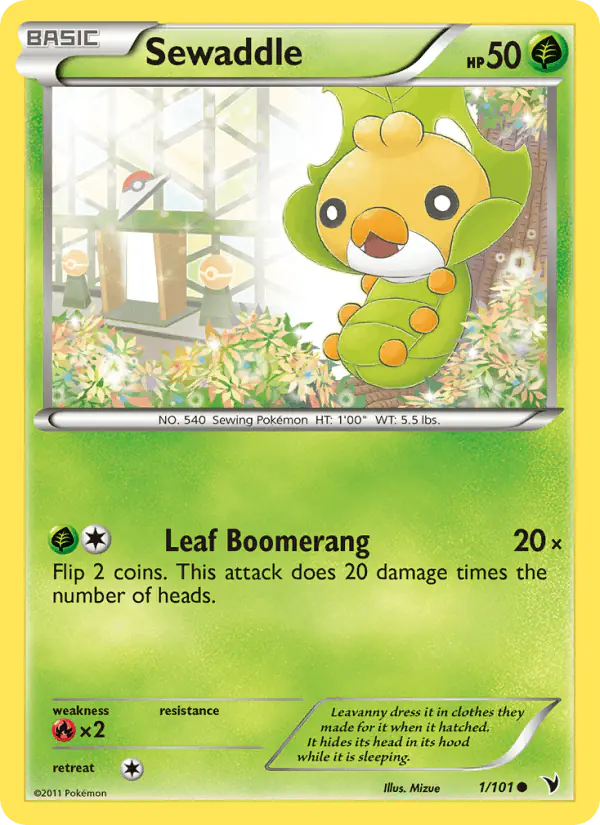 Carta Sewaddle 1/101 de Noble Victories