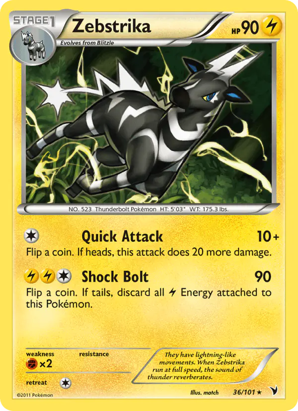 Carta Zebstrika 36/101 de Noble Victories