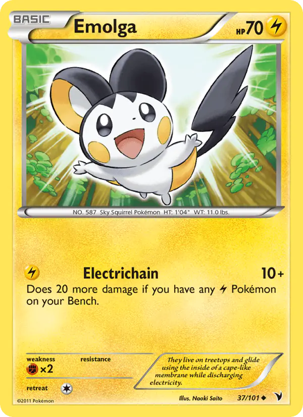 Carta Emolga 37/101 de Noble Victories