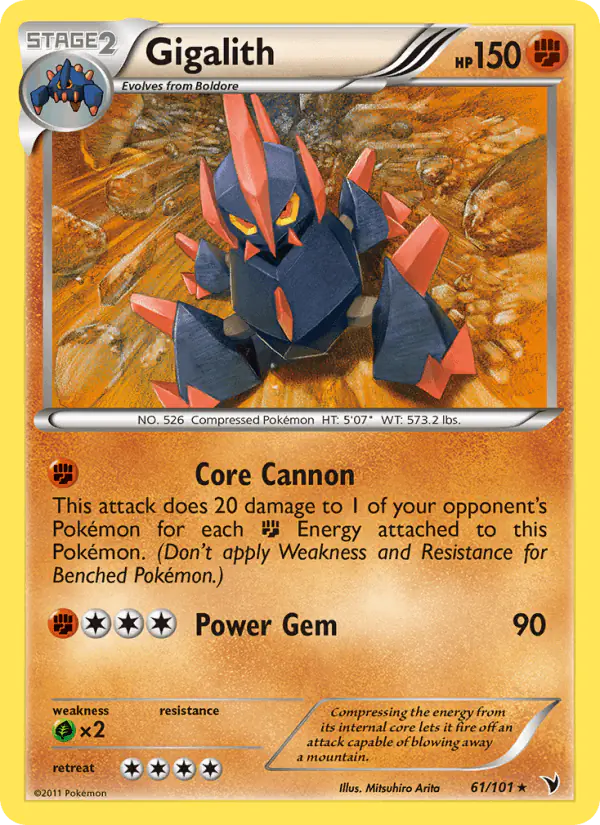 Carta Gigalith 61/101 de Noble Victories