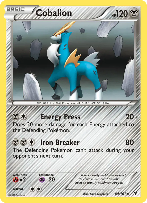 Carta Cobalion 84/101 de Noble Victories