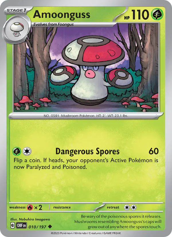 Carta Amoonguss 010/197 de Obsidian Flames