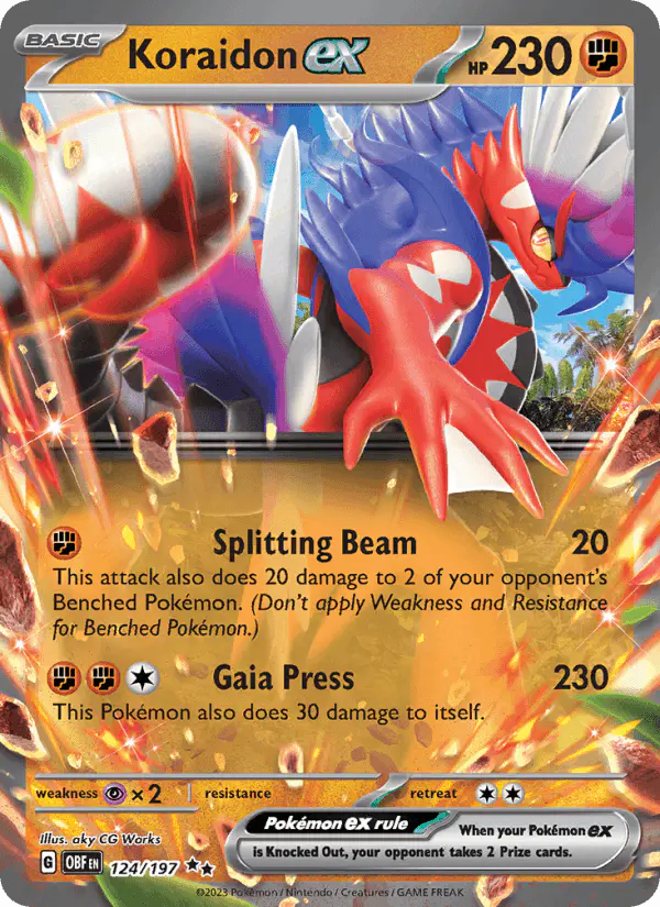 Carta Koraidon ex 124/197 de Obsidian Flames