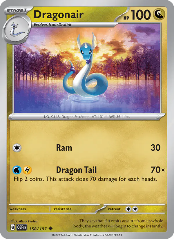 Carta Dragonair 158/197 de Obsidian Flames