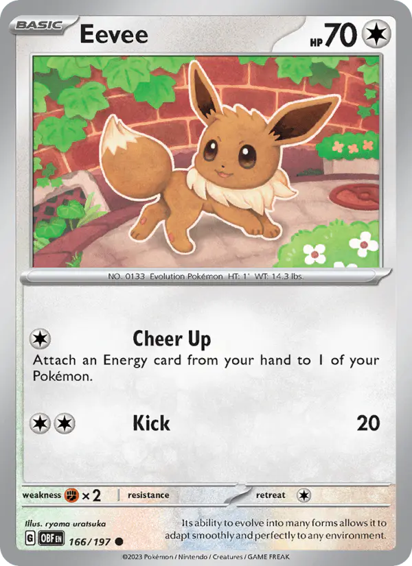 Carta Eevee 166/197 de Obsidian Flames