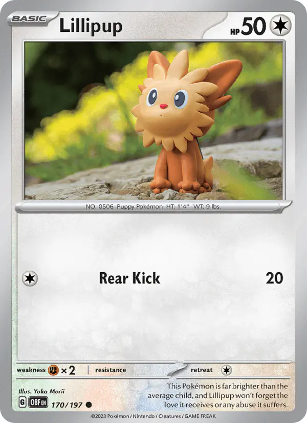 Carta Lillipup 170/197 de Obsidian Flames