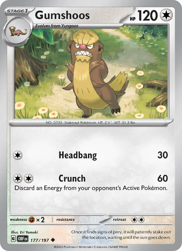 Carta Gumshoos 177/197 de Obsidian Flames