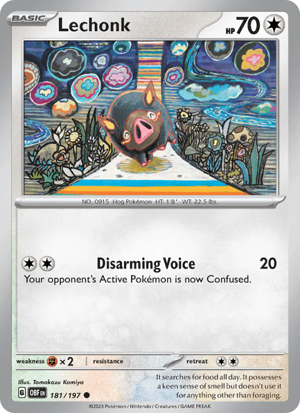 Carta Lechonk 181/197 de Obsidian Flames