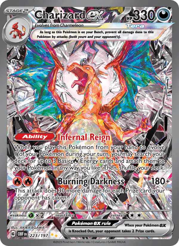 Carta Charizard ex 223/197 de Obsidian Flames