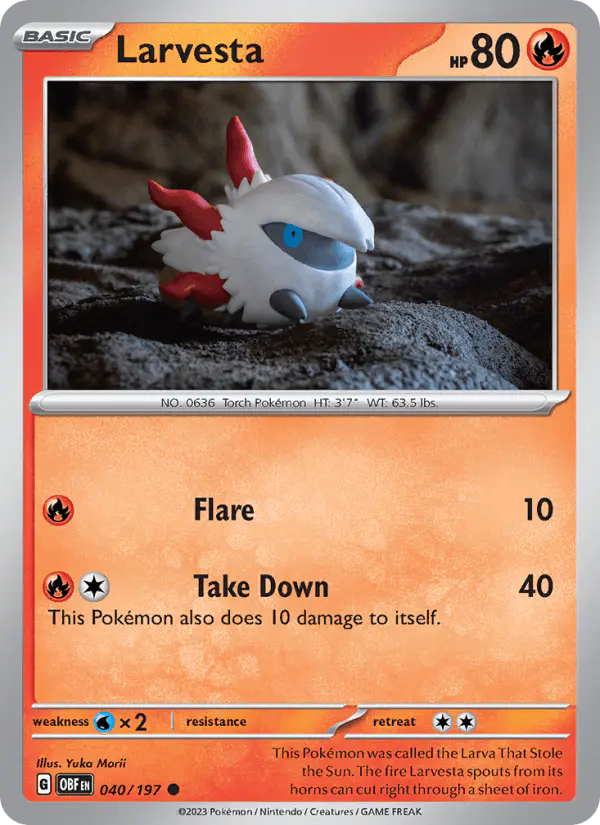 Carta Larvesta 040/197 de Obsidian Flames