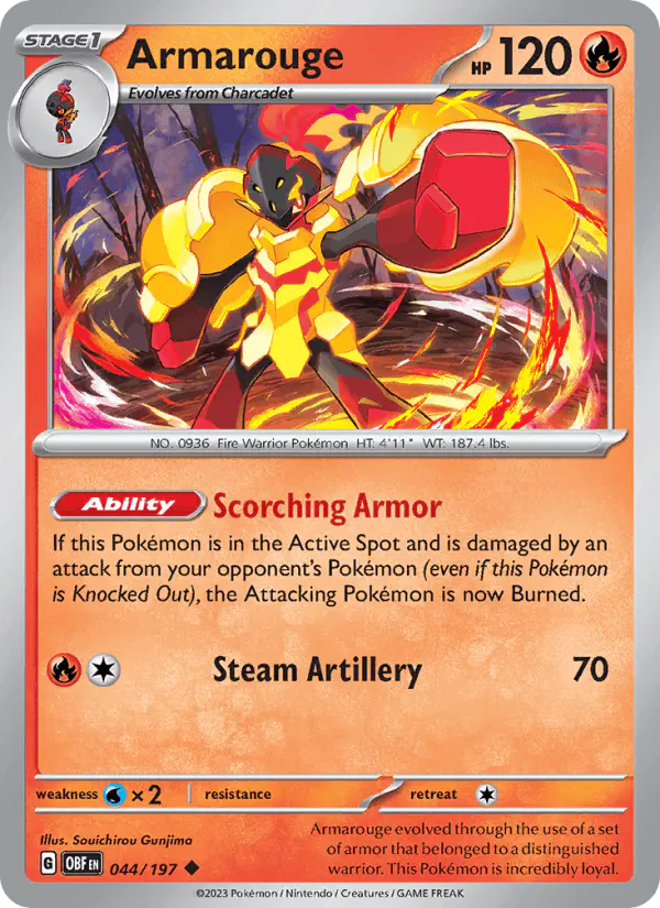 Carta Armarouge 044/197 de Obsidian Flames