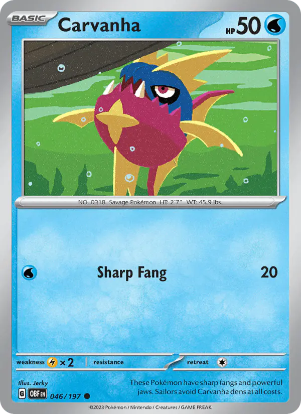 Carta Carvanha 046/197 de Obsidian Flames