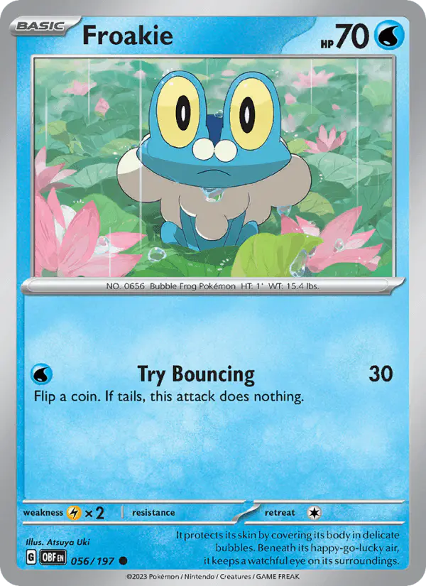 Carta Froakie 056/197 de Obsidian Flames
