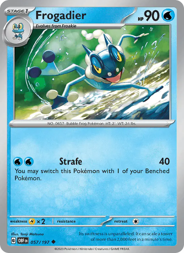 Carta Frogadier 057/197 de Obsidian Flames
