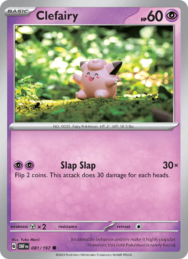 Carta Clefairy 081/197 de Obsidian Flames