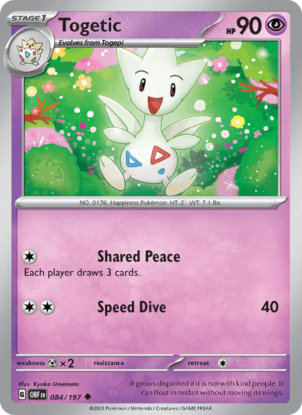 Carta Togetic 084/197 de Obsidian Flames