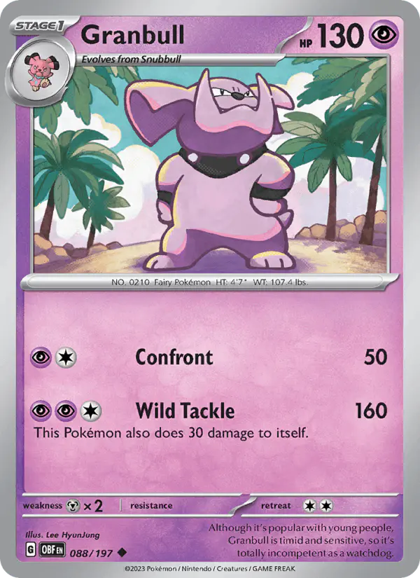 Carta Granbull 088/197 de Obsidian Flames